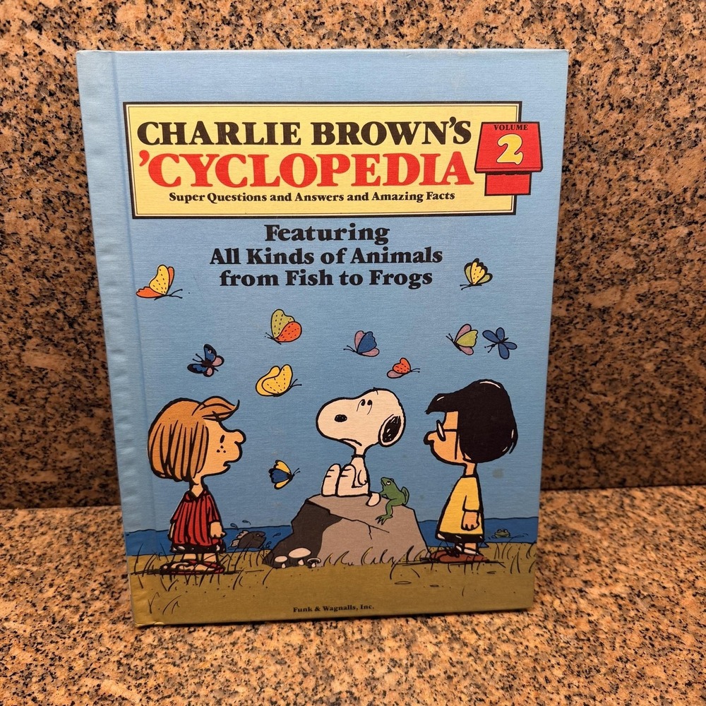 Vintage 1980 Charlie Brown's 'Cyclopedia Vol 2 Funk Wagnalls HC Peanuts Book